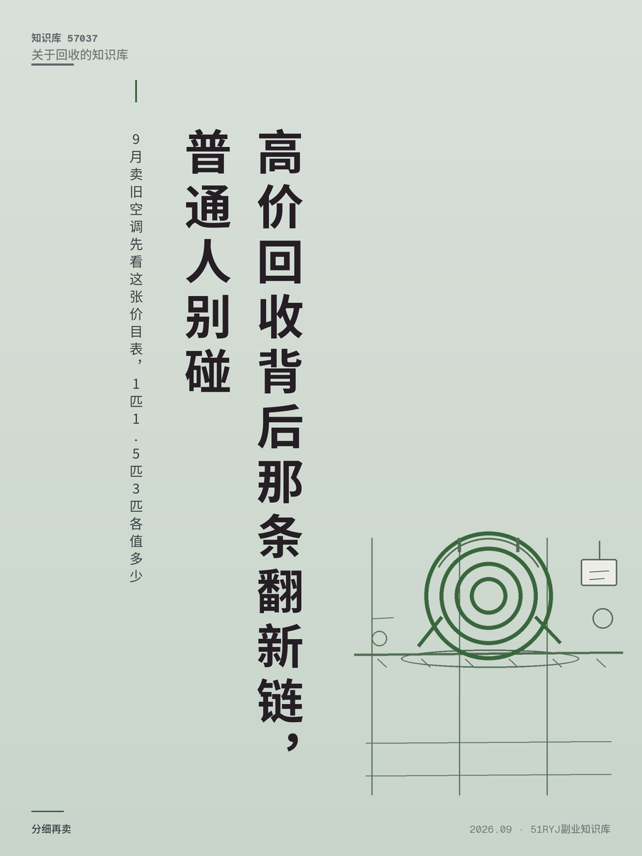 9月卖旧空调先看这张价目表，1匹1.5匹3匹各值多少