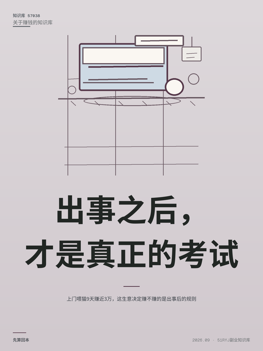 上门喂猫9天赚近3万，这生意决定赚不赚的是出事后的规则