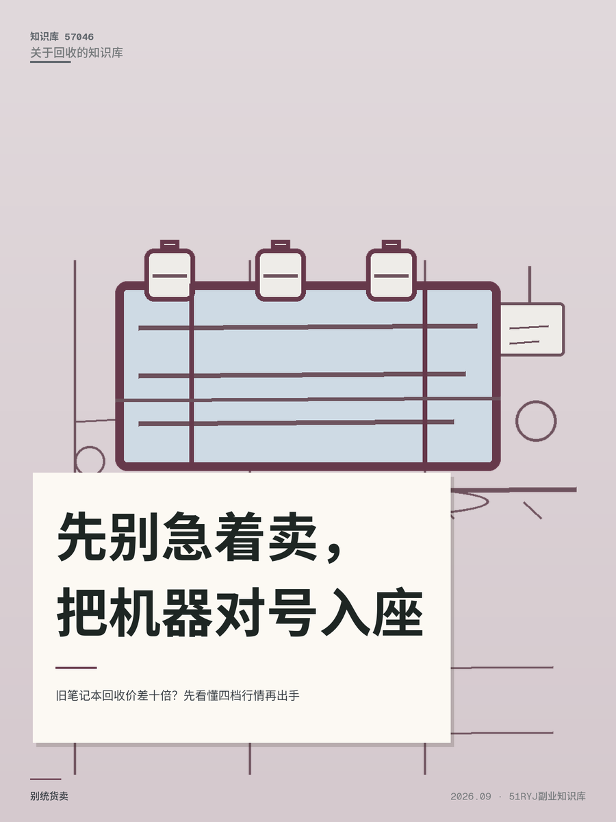 旧笔记本回收价差十倍？先看懂四档行情再出手