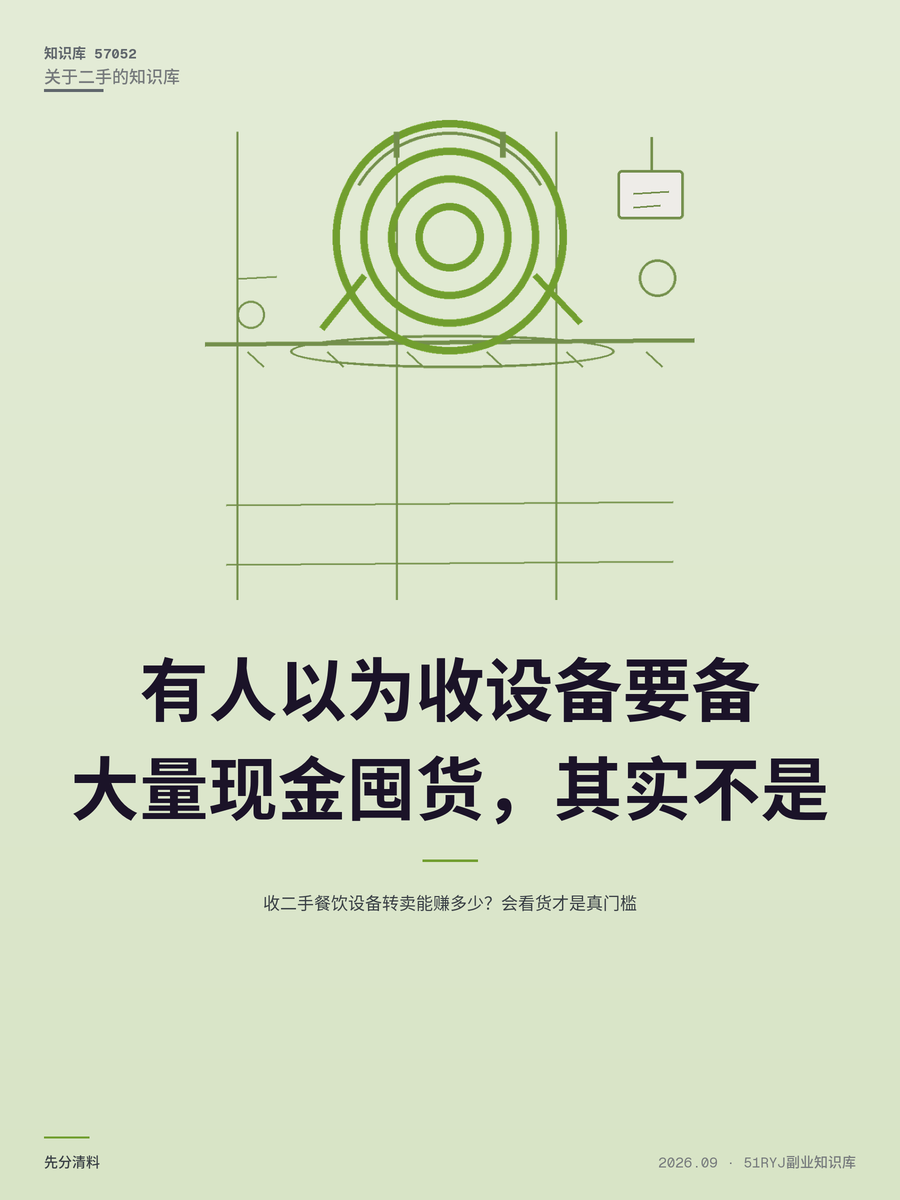 收二手餐饮设备转卖能赚多少？会看货才是真门槛