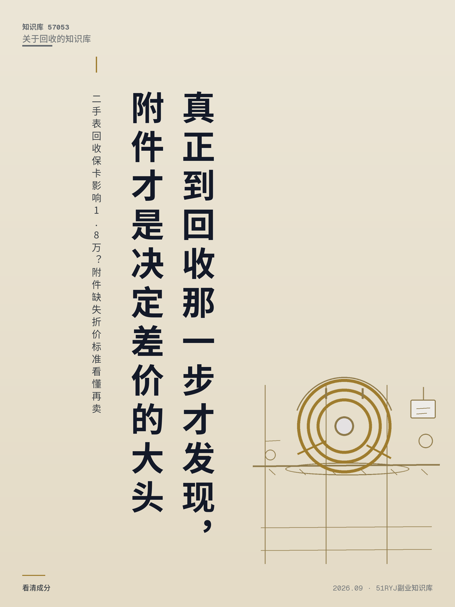 二手表回收保卡影响1.8万？附件缺失折价标准看懂再卖