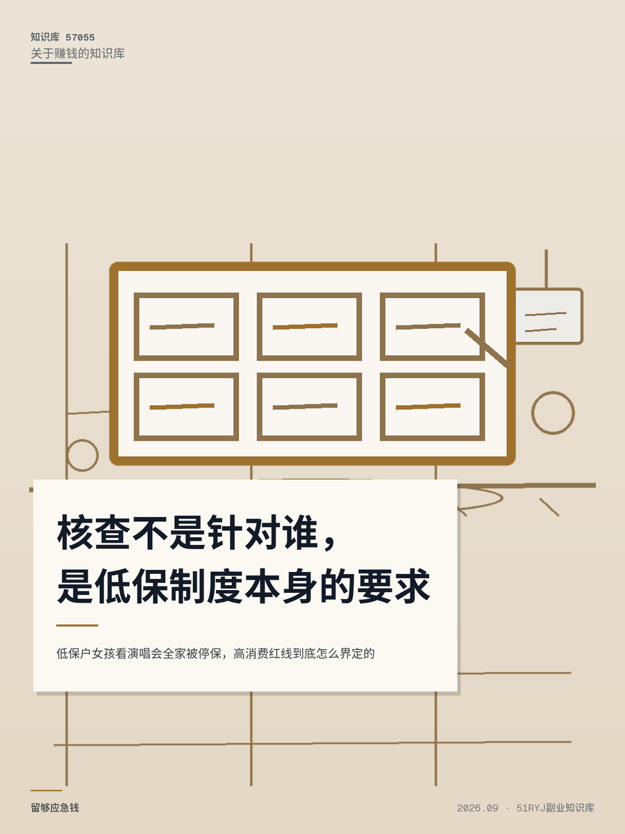 低保户女孩看演唱会全家被停保，高消费红线到底怎么界定的