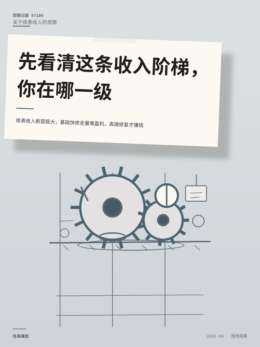 修表收入断层极大，基础快修走量难盈利，高端修复才赚钱