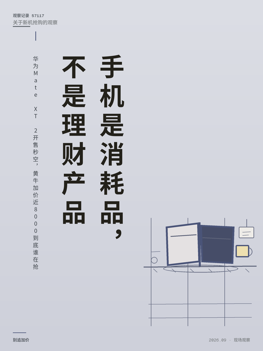 华为Mate XT 2开售秒空，黄牛加价近8000到底谁在抢