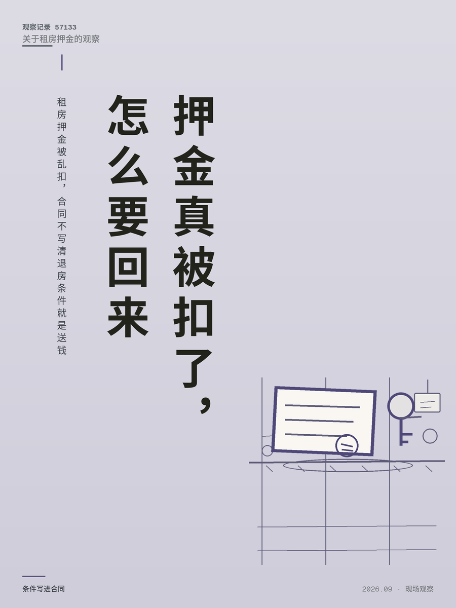 租房押金被乱扣，合同不写清退房条件就是送钱