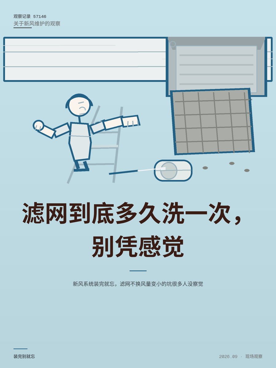 新风系统装完就忘，滤网不换风量变小的坑很多人没察觉