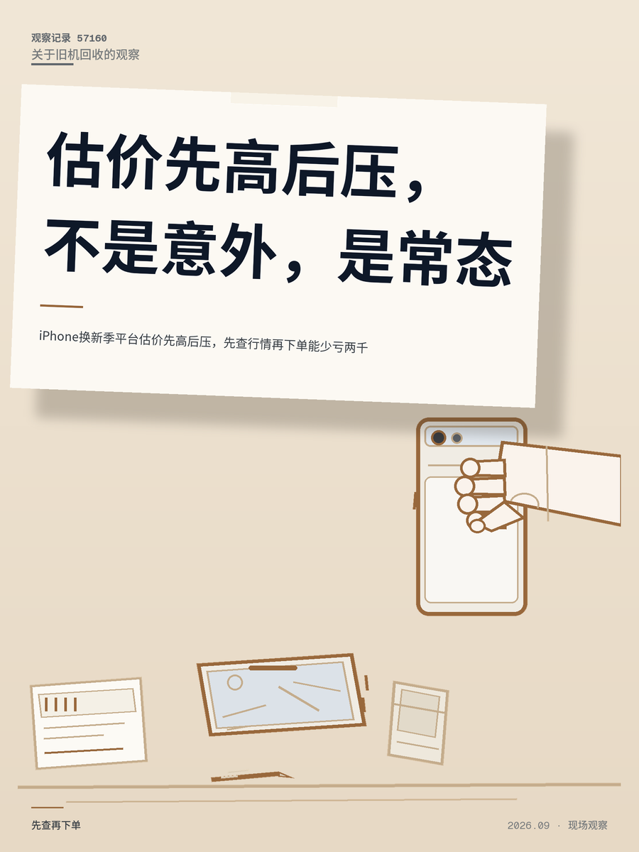 iPhone换新季平台估价先高后压，先查行情再下单能少亏两千