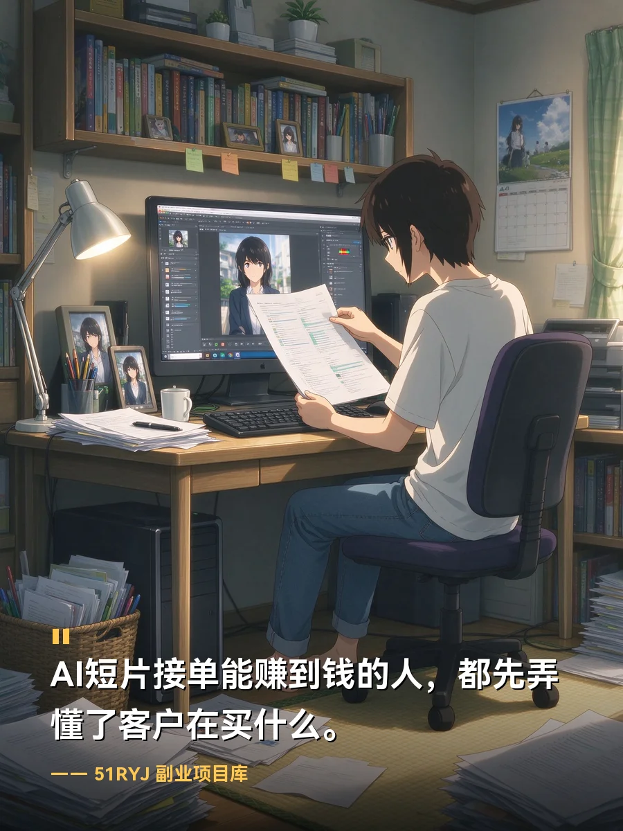 AI短片接单能赚到钱的人，都先弄懂了客户在买什么