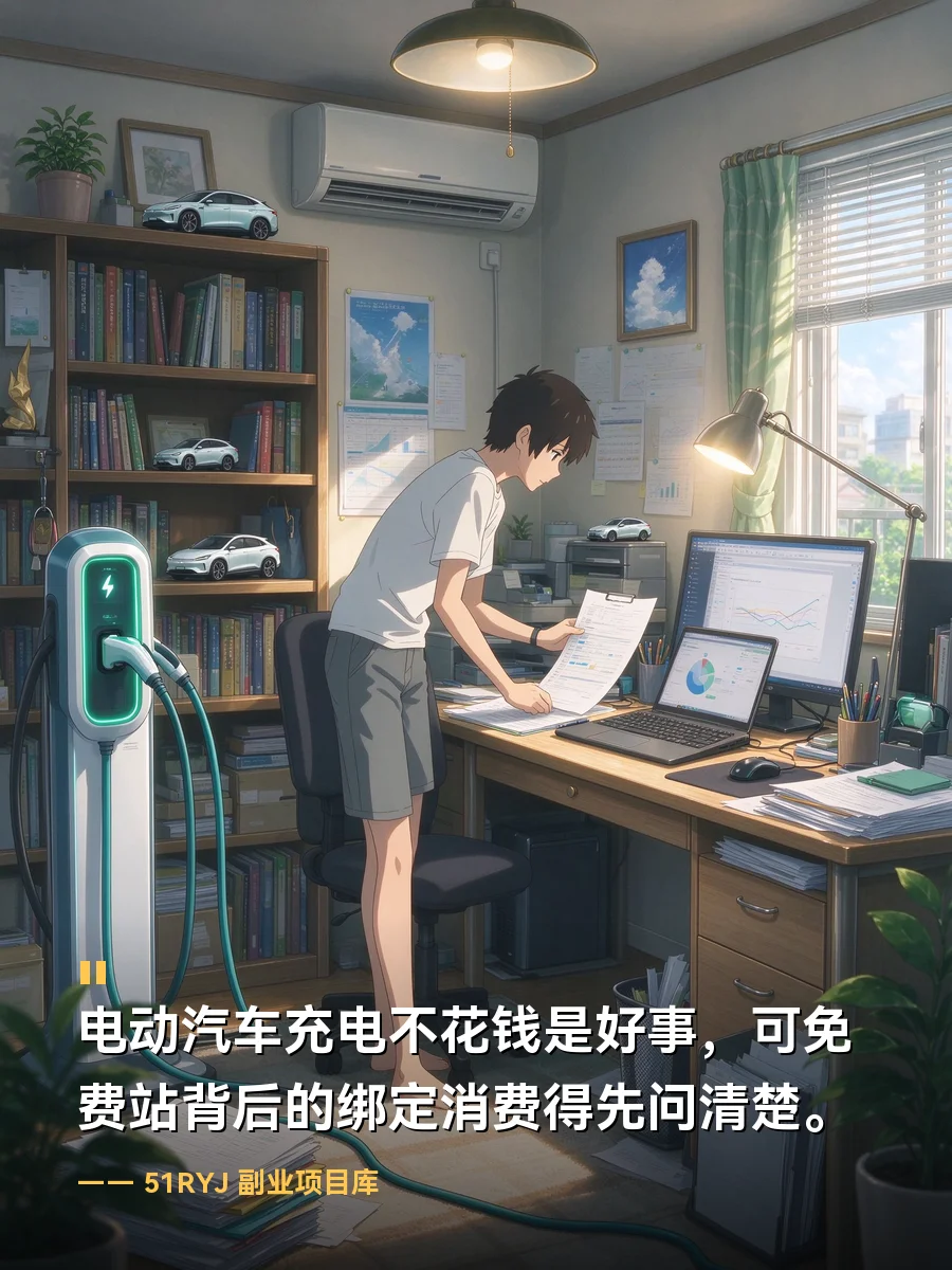 电动汽车充电不花钱是好事，可免费站背后的绑定消费得先问清楚