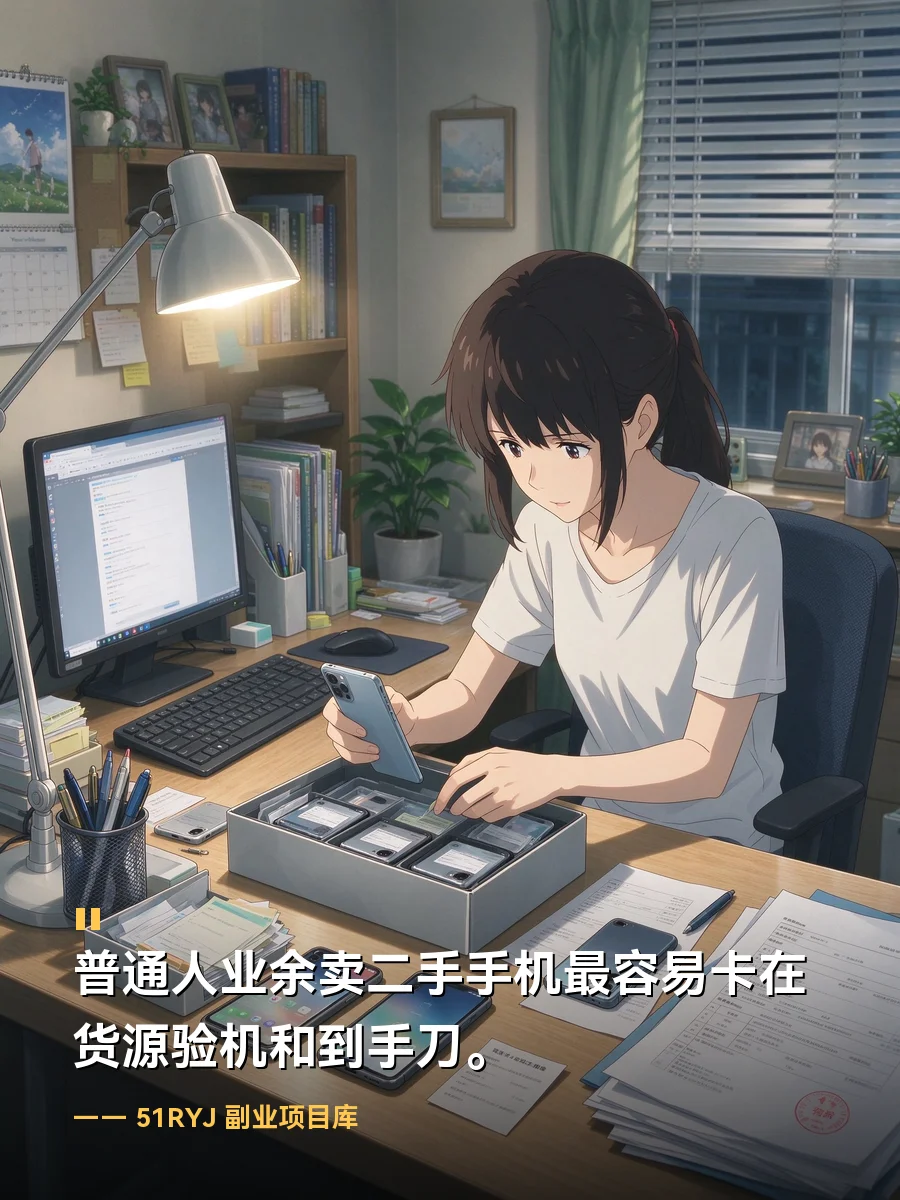 普通人业余卖二手手机最容易卡在货源验机和到手刀
