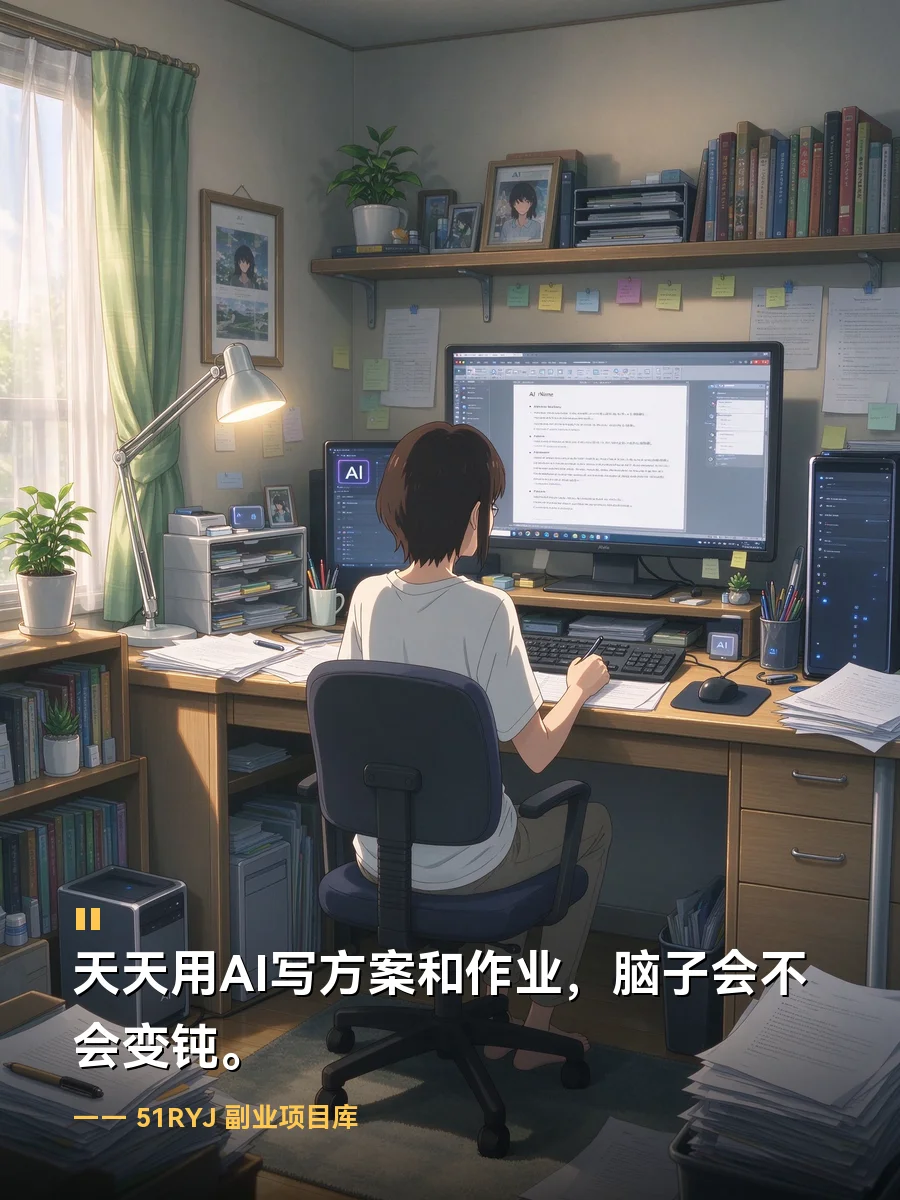 天天用AI写方案和作业，脑子会不会变钝