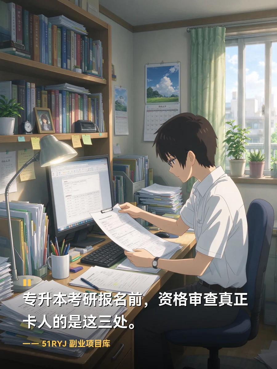 专升本考研报名前，资格审查真正卡人的是这三处