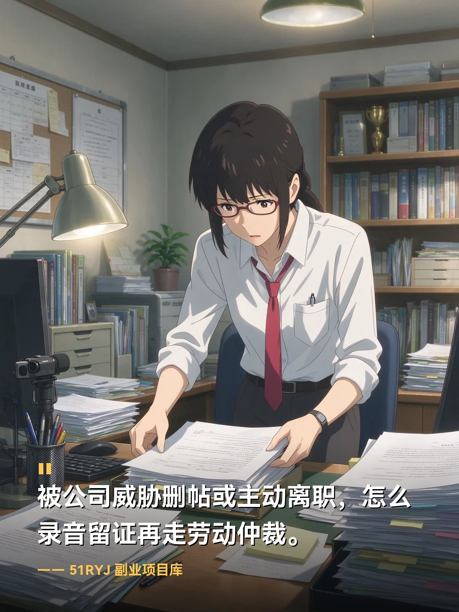 被公司威胁删帖或主动离职，怎么录音留证再走劳动仲裁