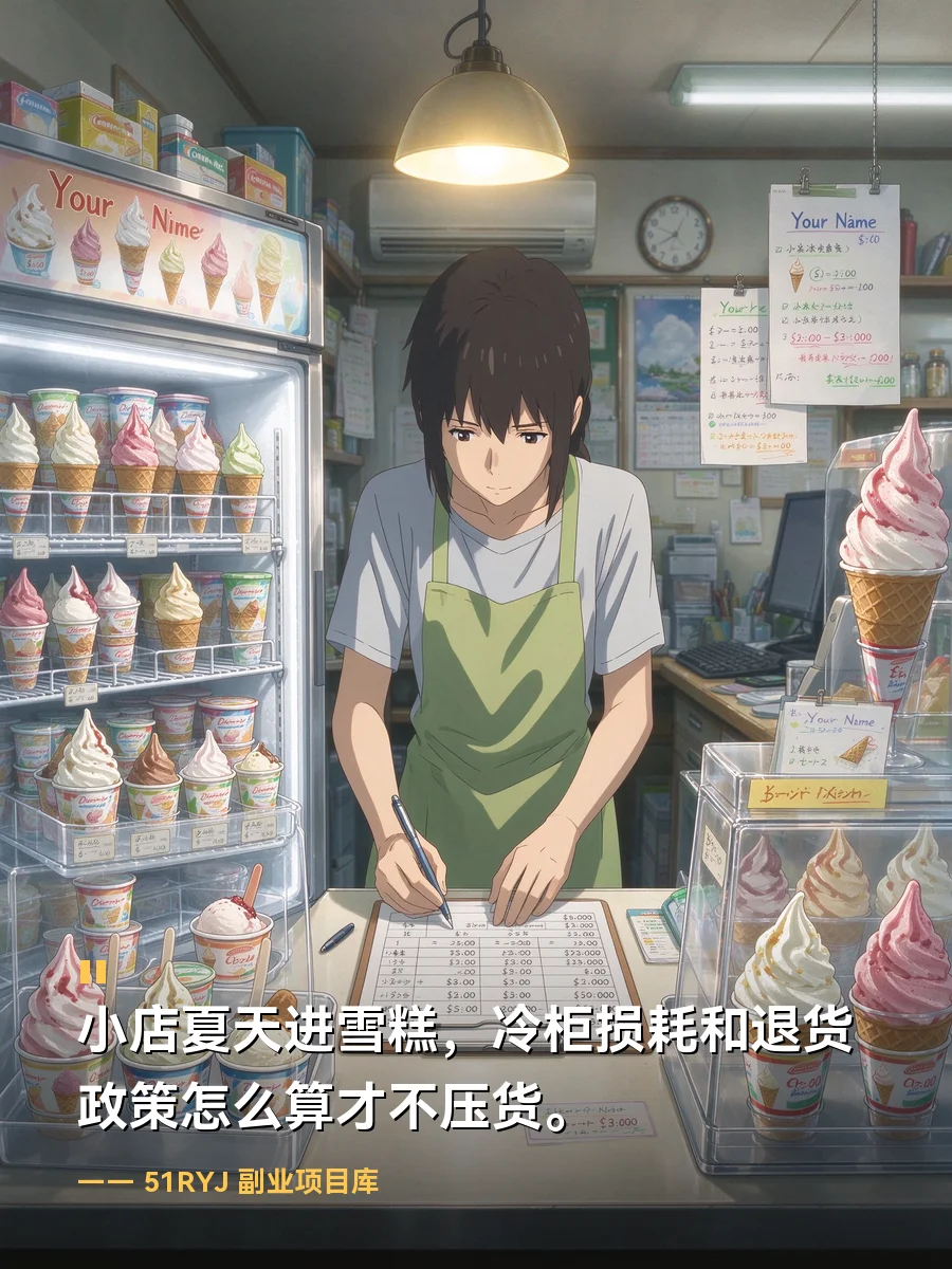 小店夏天进雪糕，冷柜损耗和退货政策怎么算才不压货