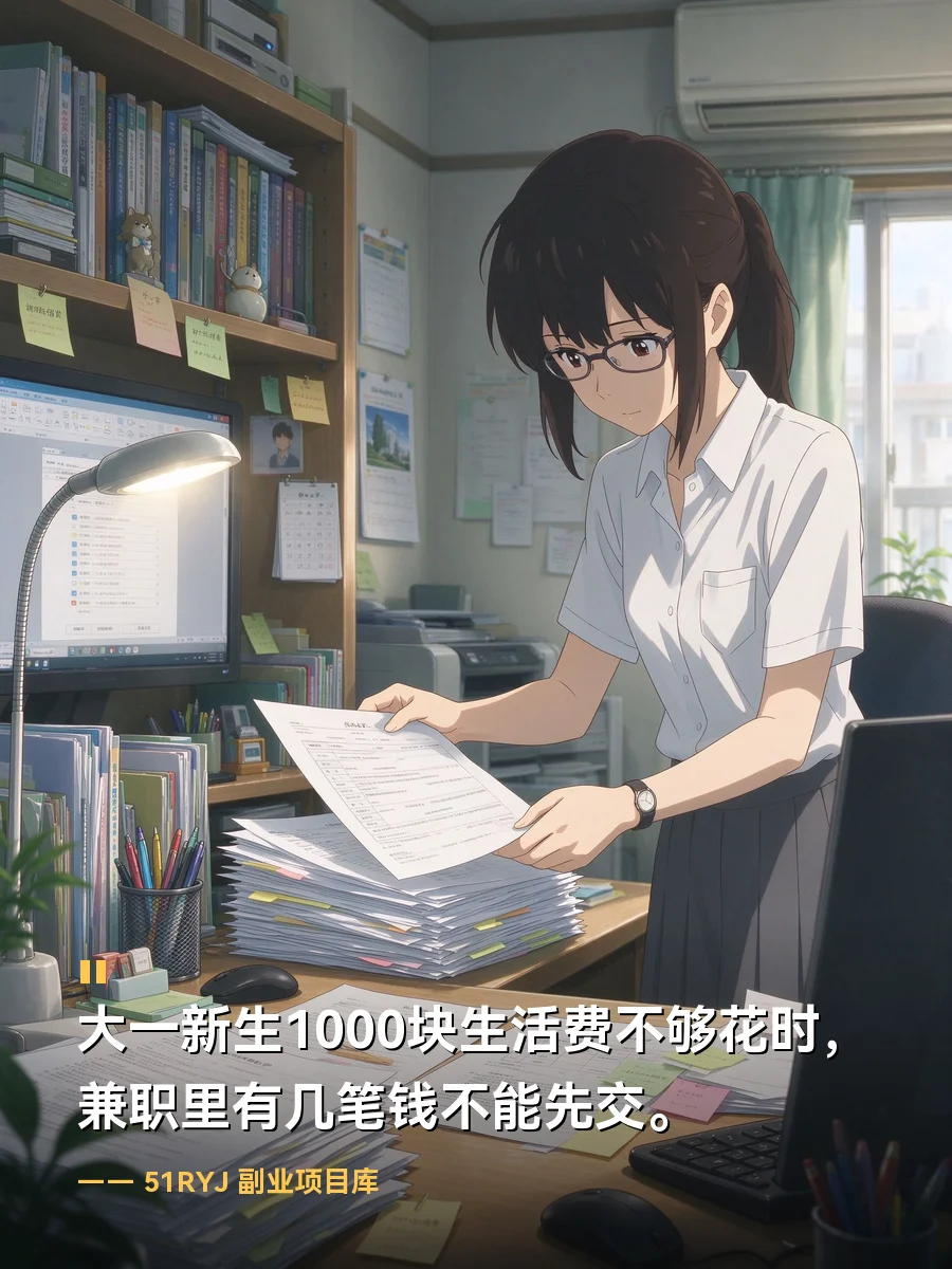 大一新生1000块生活费不够花时，兼职里有几笔钱不能先交
