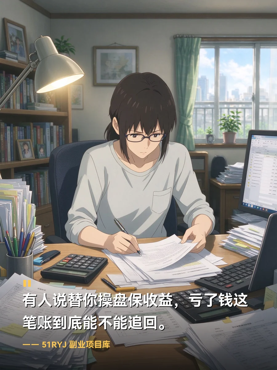 有人说替你操盘保收益，亏了钱这笔账到底能不能追回