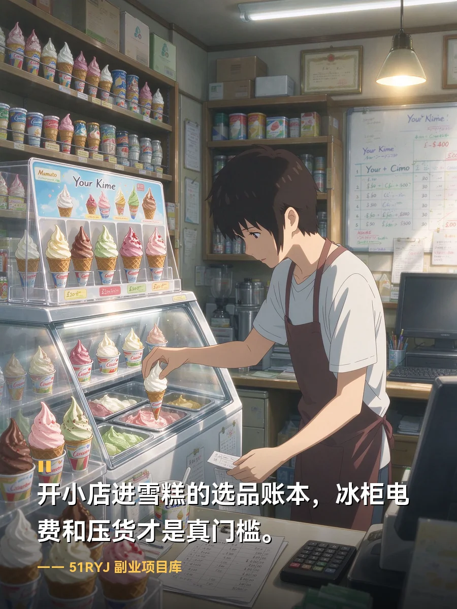 开小店进雪糕的选品账本，冰柜电费和压货才是真门槛