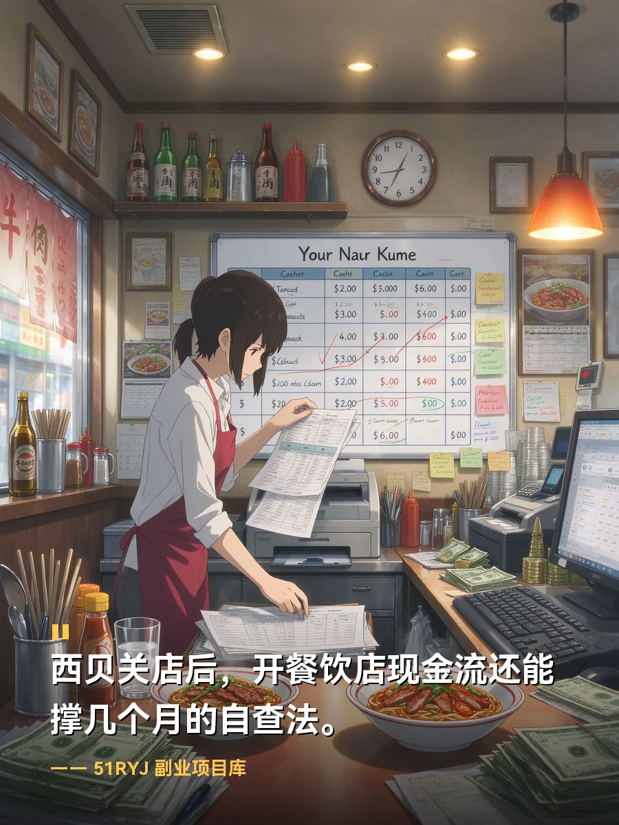 西贝关店后，开餐饮店现金流还能撑几个月的自查法