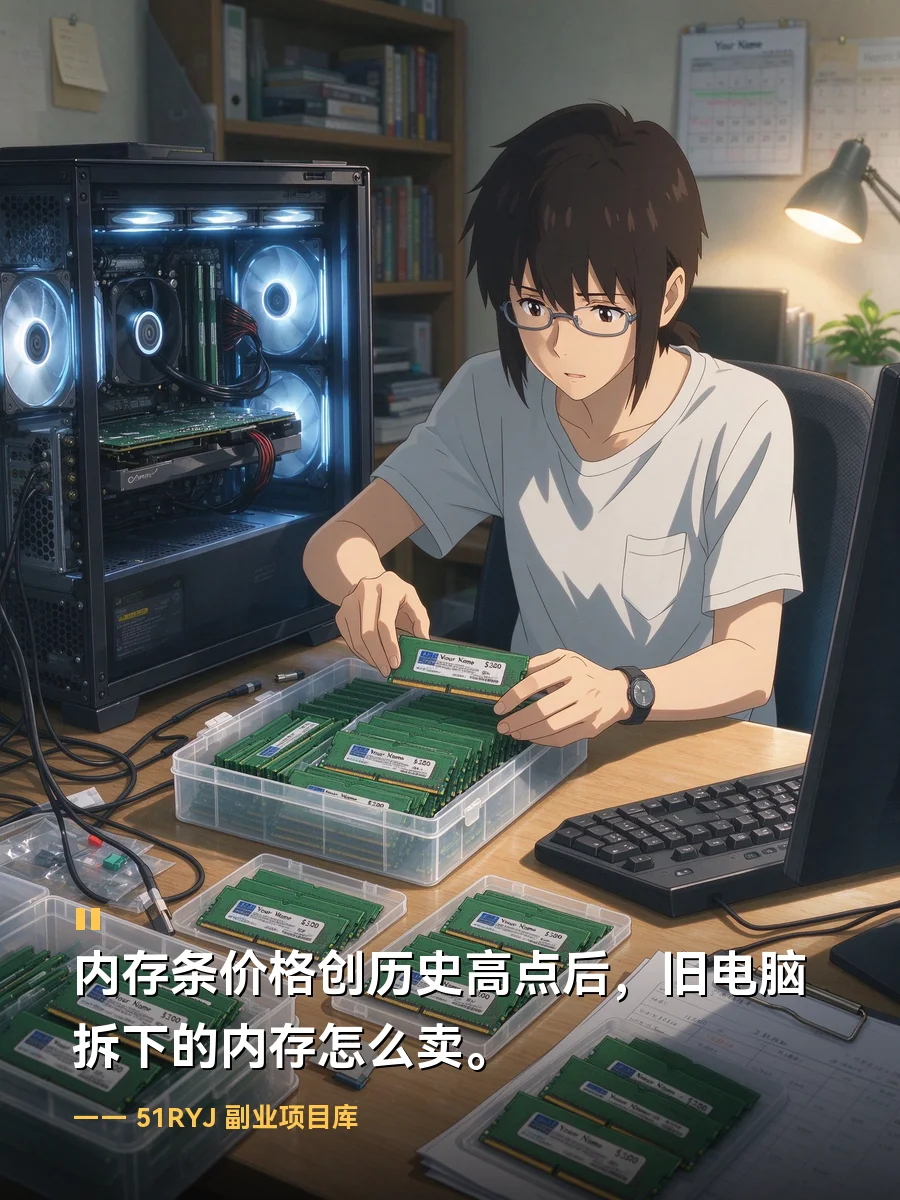内存条价格创历史高点后，旧电脑拆下的内存怎么卖