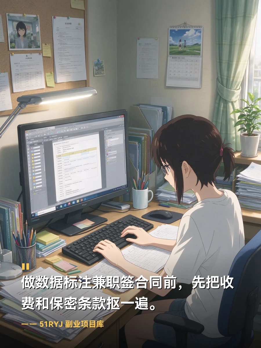 做数据标注兼职签合同前，先把收费和保密条款抠一遍