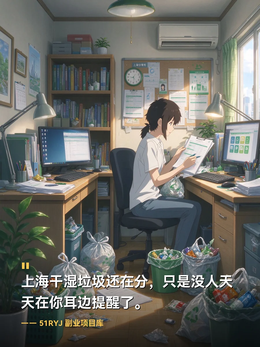 上海干湿垃圾还在分，只是没人天天在你耳边提醒了