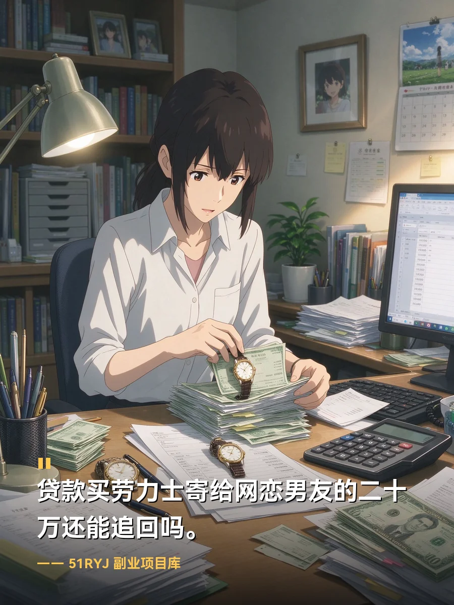 贷款买劳力士寄给网恋男友的二十万还能追回吗
