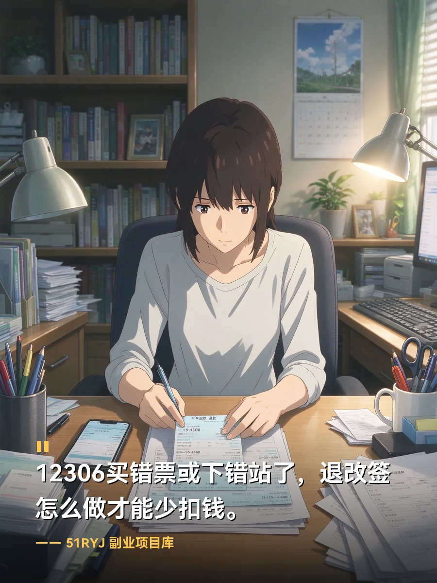 12306买错票或下错站了，退改签怎么做才能少扣钱