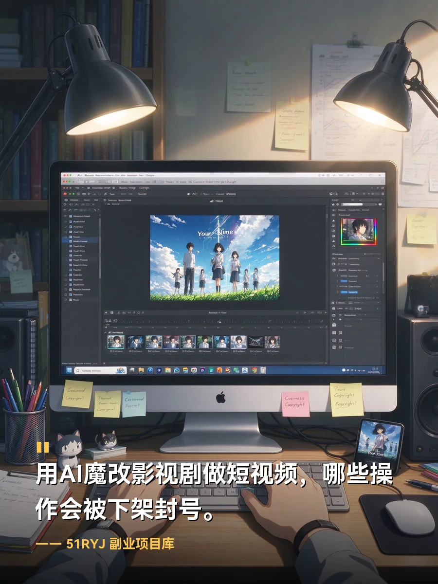用AI魔改影视剧做短视频，哪些操作会被下架封号