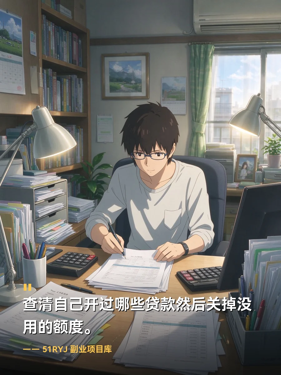 查清自己开过哪些贷款然后关掉没用的额度