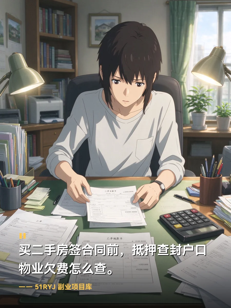 买二手房签合同前，抵押查封户口物业欠费怎么查
