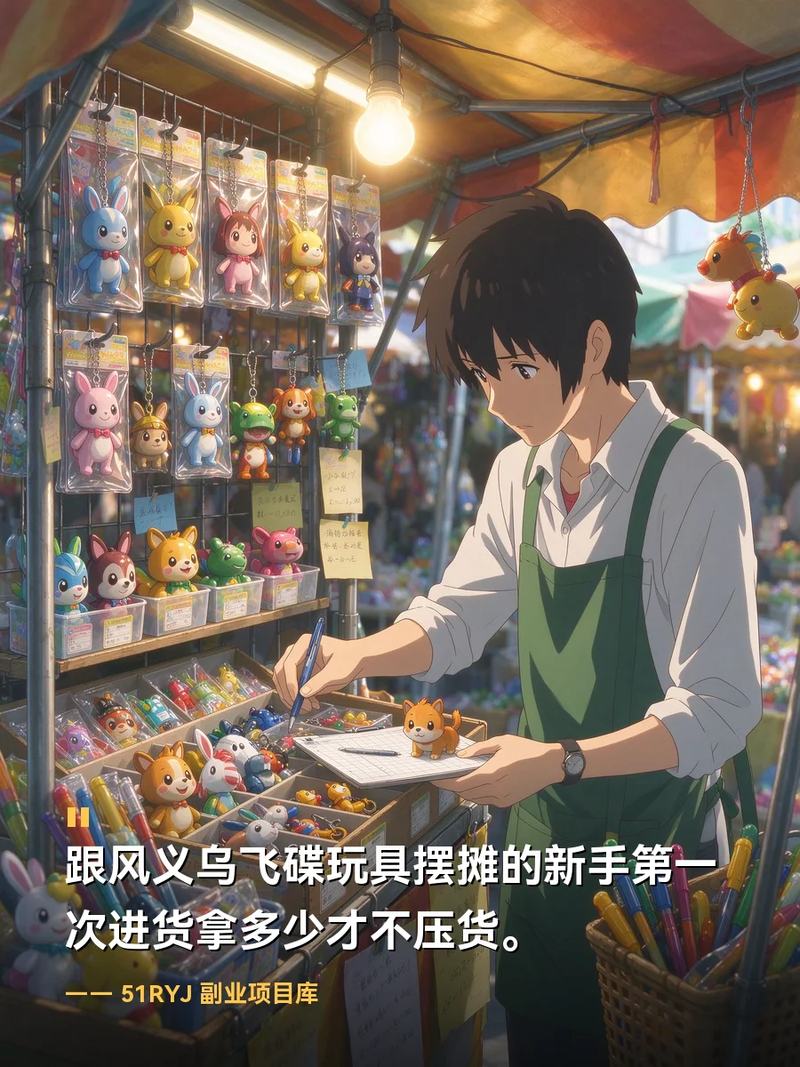 跟风义乌飞碟玩具摆摊的新手第一次进货拿多少才不压货