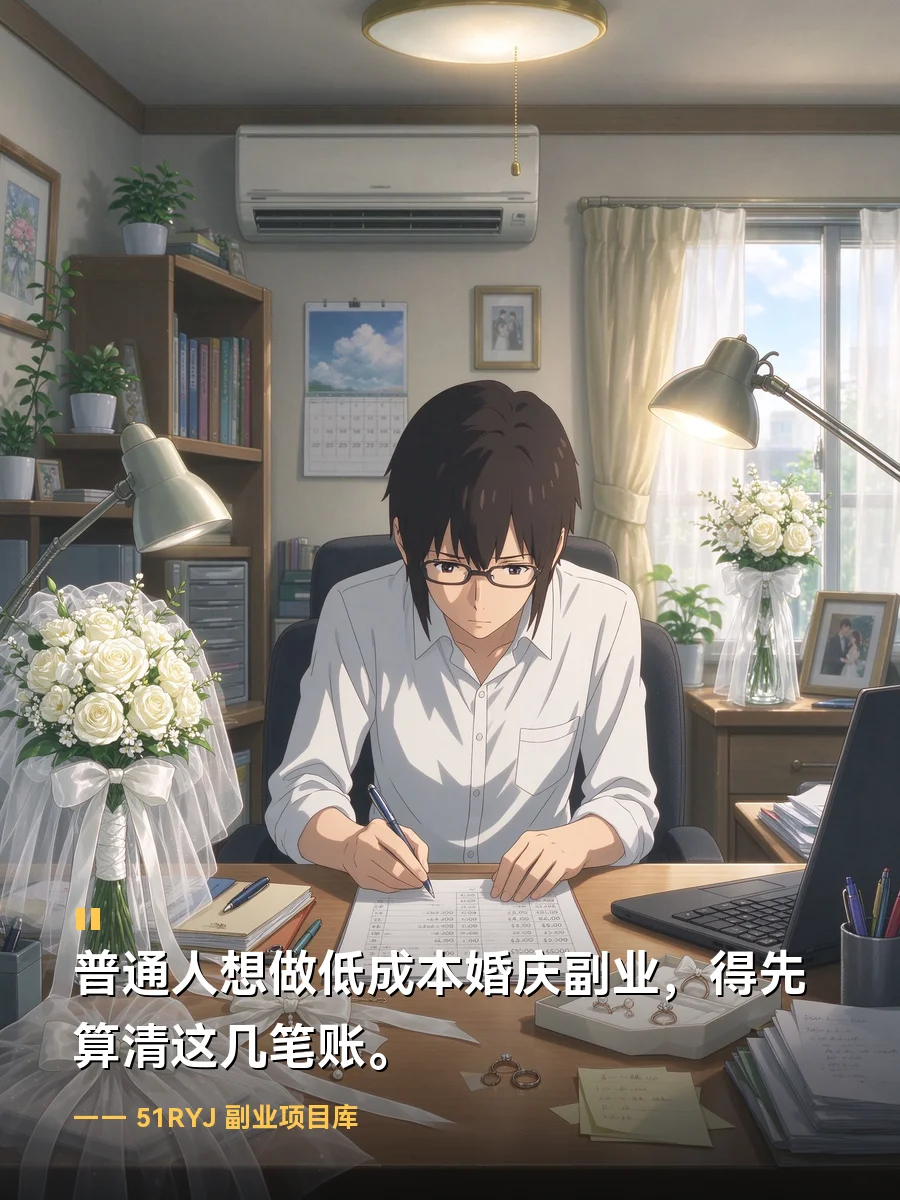 普通人想做低成本婚庆副业，得先算清这几笔账