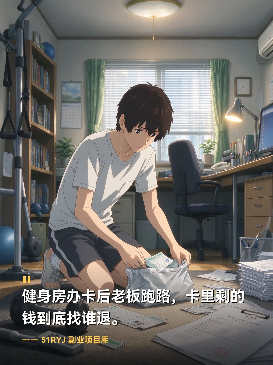 健身房办卡后老板跑路，卡里剩的钱到底找谁退