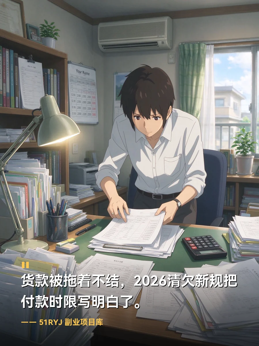 货款被拖着不结，2026清欠新规把付款时限写明白了