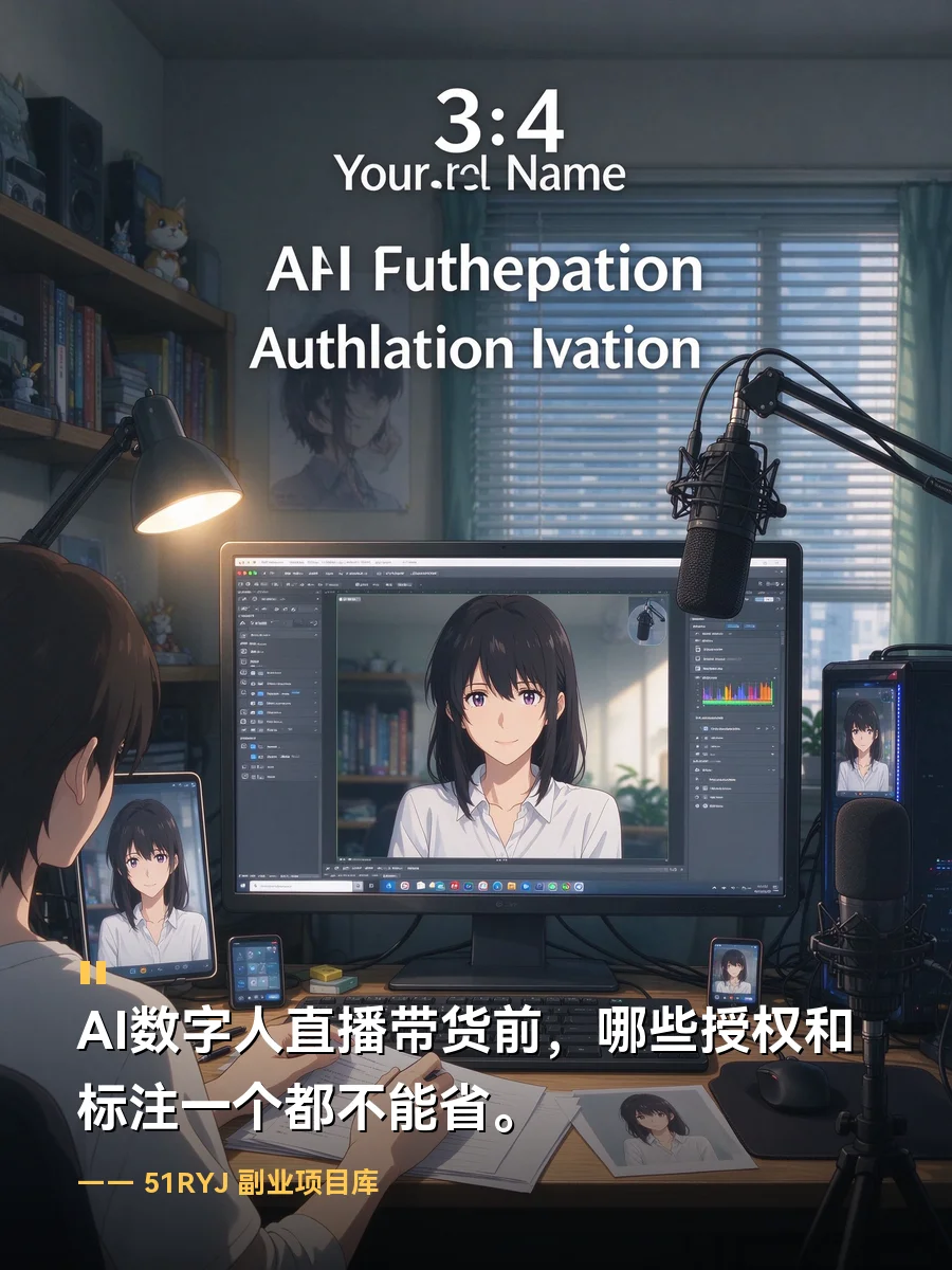 AI数字人直播带货前，哪些授权和标注一个都不能省