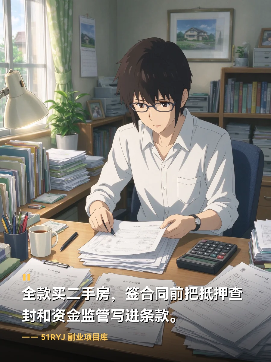 全款买二手房，签合同前把抵押查封和资金监管写进条款