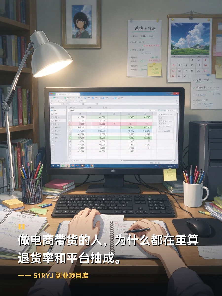 做电商带货的人，为什么都在重算退货率和平台抽成