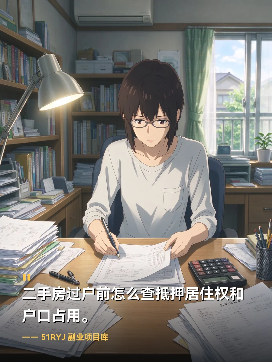 二手房过户前怎么查抵押居住权和户口占用？