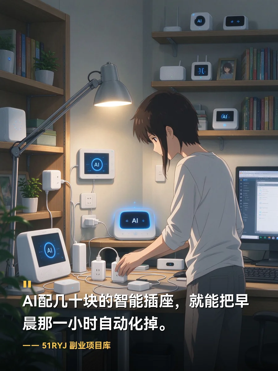 AI配几十块的智能插座，就能把早晨那一小时自动化掉