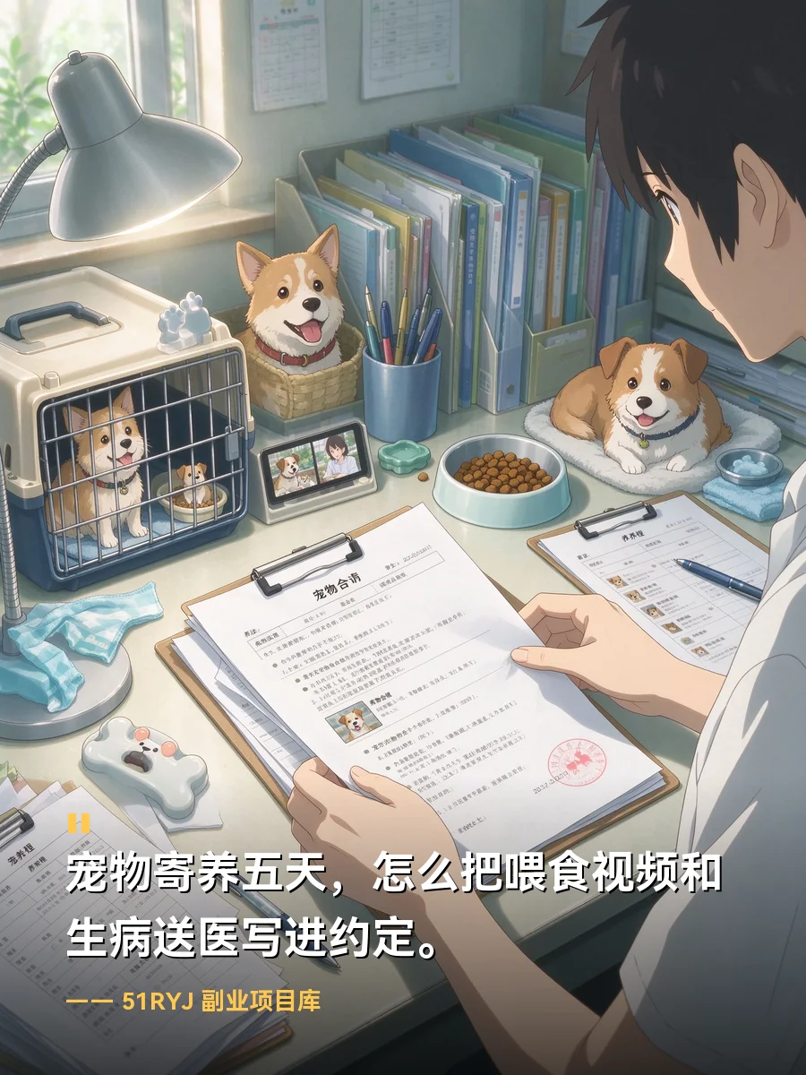 宠物寄养五天，怎么把喂食视频和生病送医写进约定