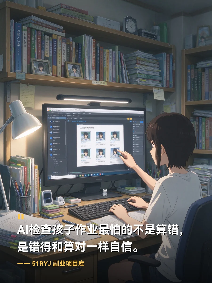 AI检查孩子作业最怕的不是算错，是错得和算对一样自信