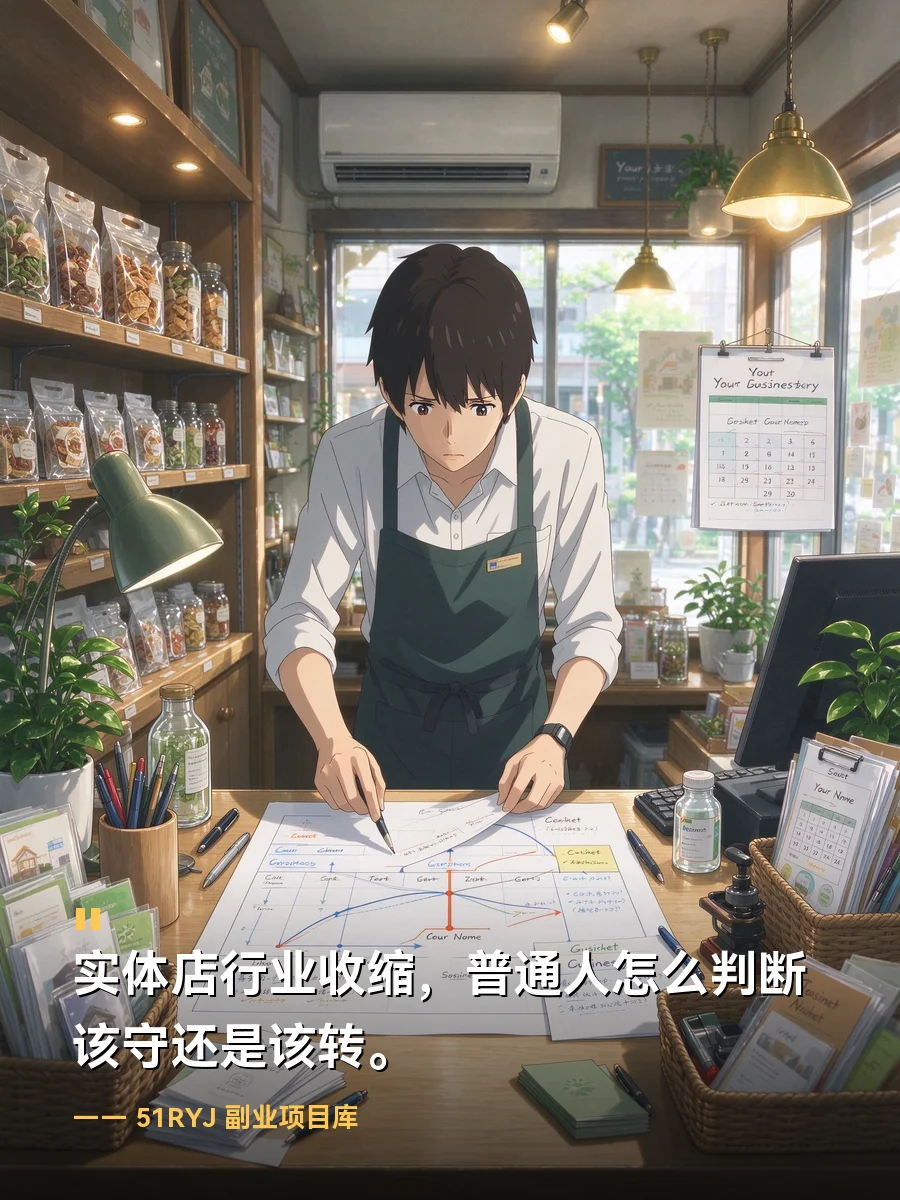 实体店行业收缩，普通人怎么判断该守还是该转