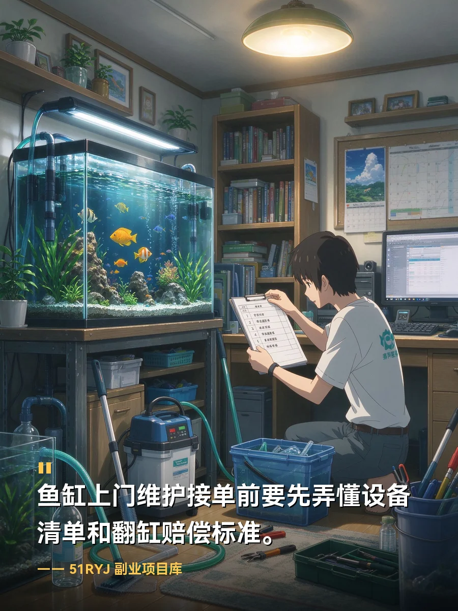 鱼缸上门维护接单前要先弄懂设备清单和翻缸赔偿标准