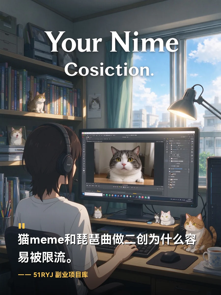 猫meme和琵琶曲做二创为什么容易被限流
