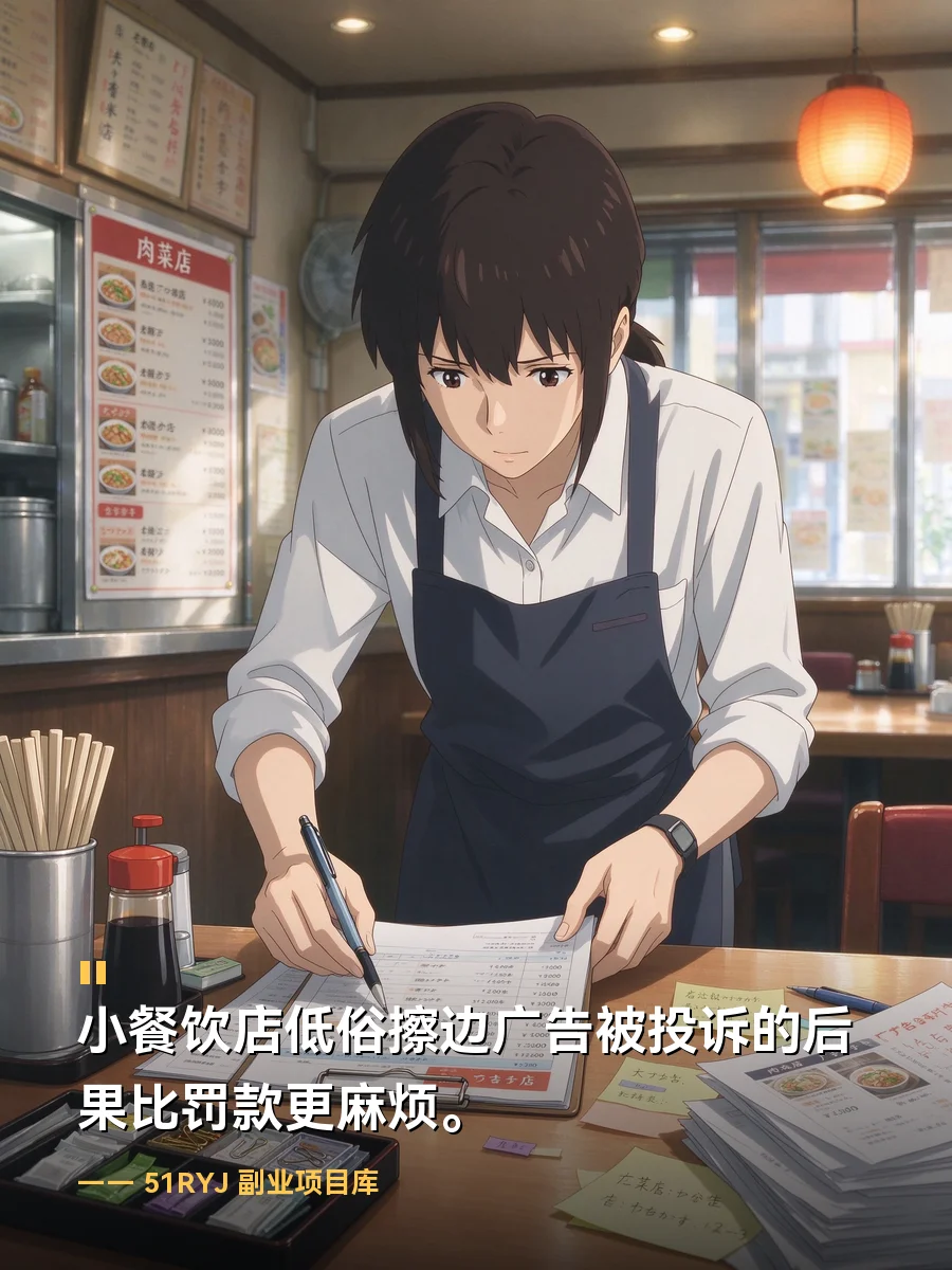 小餐饮店低俗擦边广告被投诉的后果比罚款更麻烦