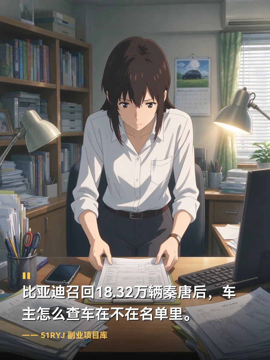 比亚迪召回18.32万辆秦唐后，车主怎么查车在不在名单里