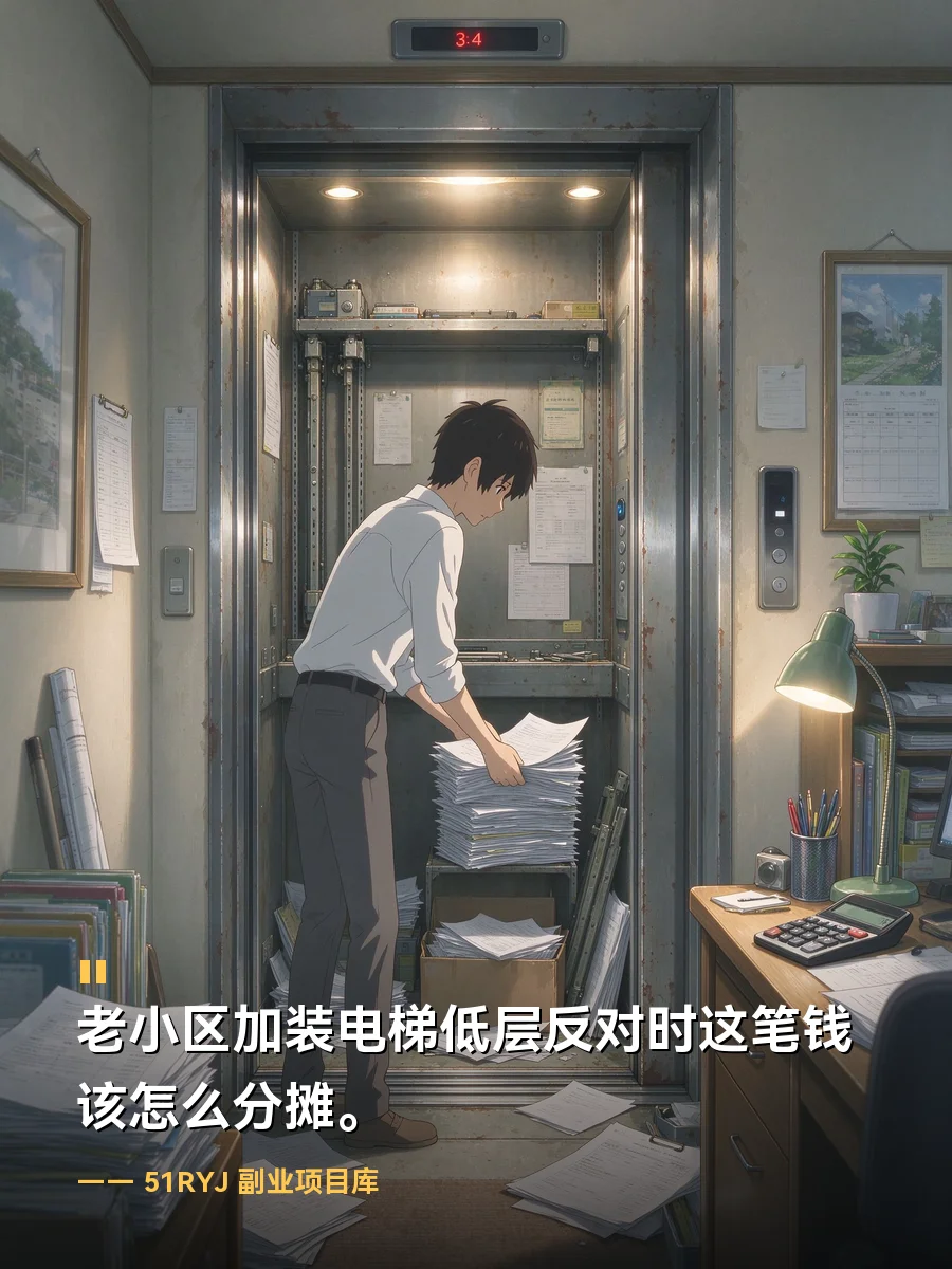 老小区加装电梯低层反对时这笔钱该怎么分摊