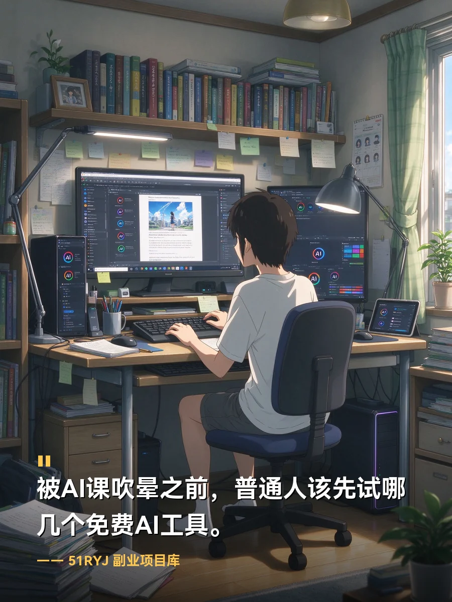 被AI课吹晕之前，普通人该先试哪几个免费AI工具