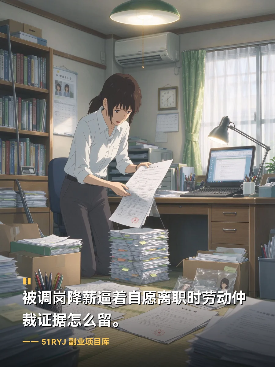 被调岗降薪逼着自愿离职时劳动仲裁证据怎么留