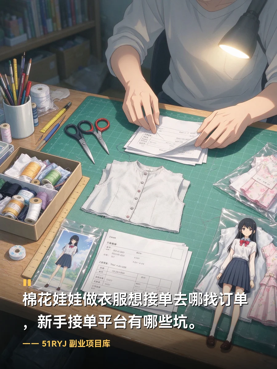 棉花娃娃做衣服想接单去哪找订单？新手接单平台有哪些坑